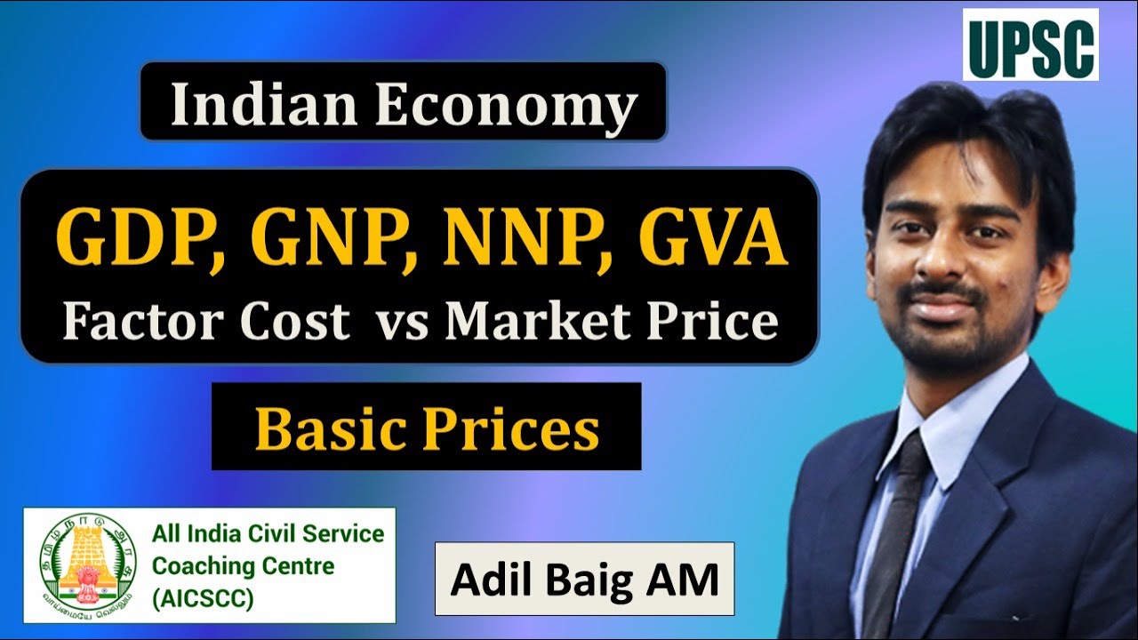 GDP, GNP, NNP | Factor Cost & Market Price | Indian Economy | UPSC Prelims | Adil Baig