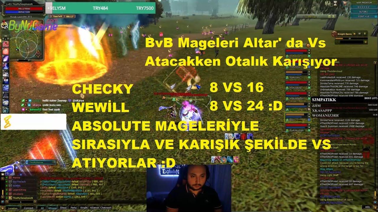 BvB Mageleri Altar' da Bulunan T&uuml;m Mage Teamlar İle Vs Atıyor :D 8 vs 16 8 vs 24 - Knight Online