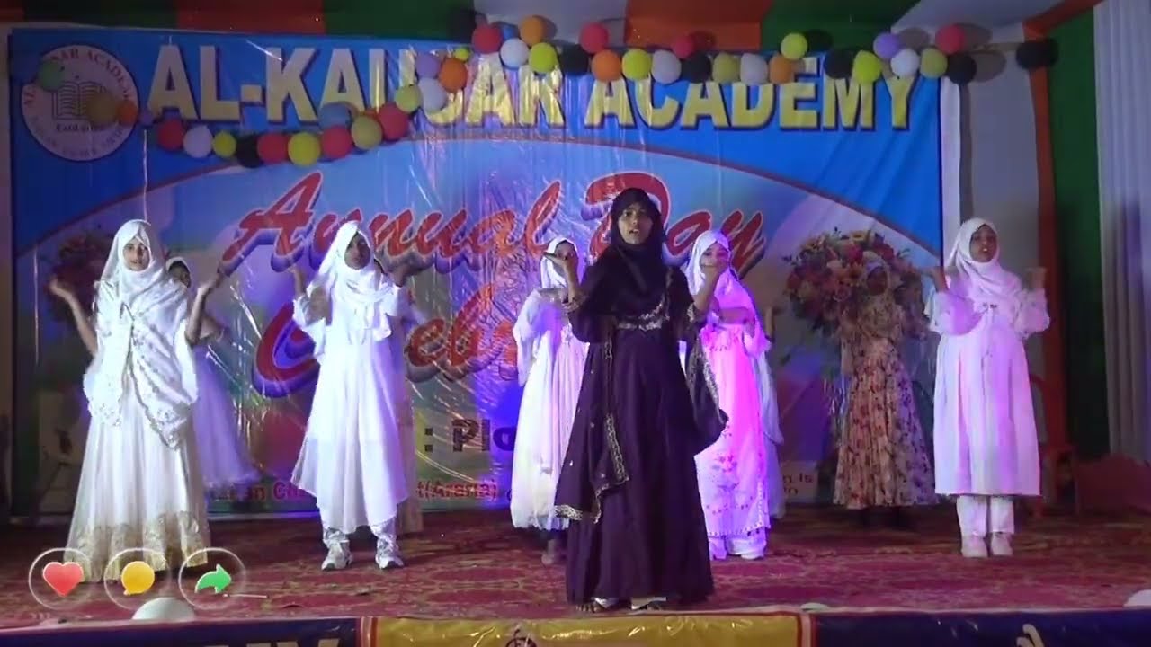 Jameen ko dekha falak ko dekha 👀 WITH ACTION 🎬#annualfunction ⭐️(AL-KAUSAR ACADEMY) ⭐️