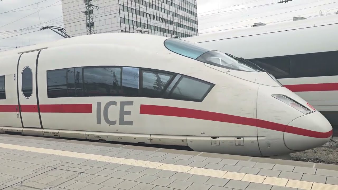 ICE 3 nach München Hauptbahnhof Einfahrt in Würzburg Hauptbahnhof 