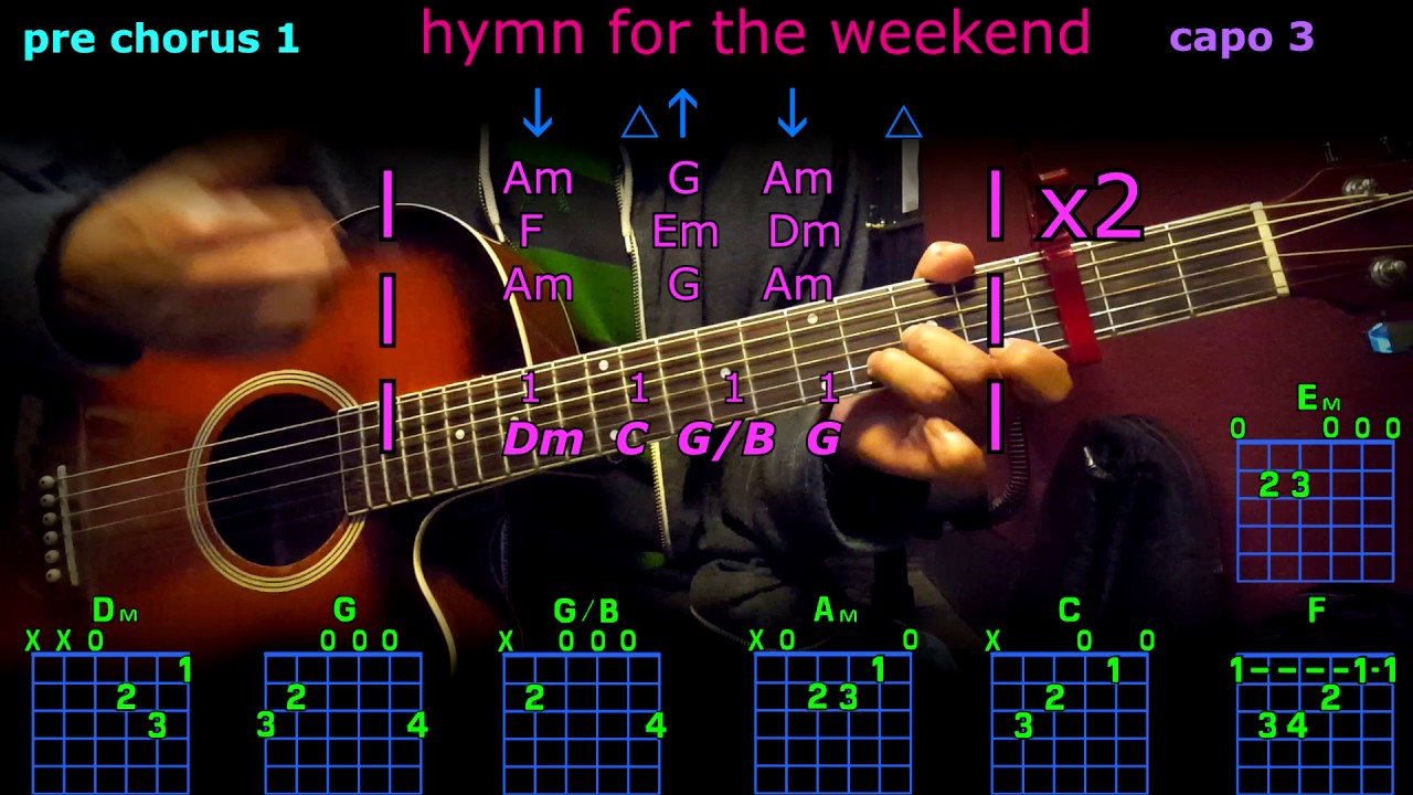 hymn for the weekend coldplay guitar chords