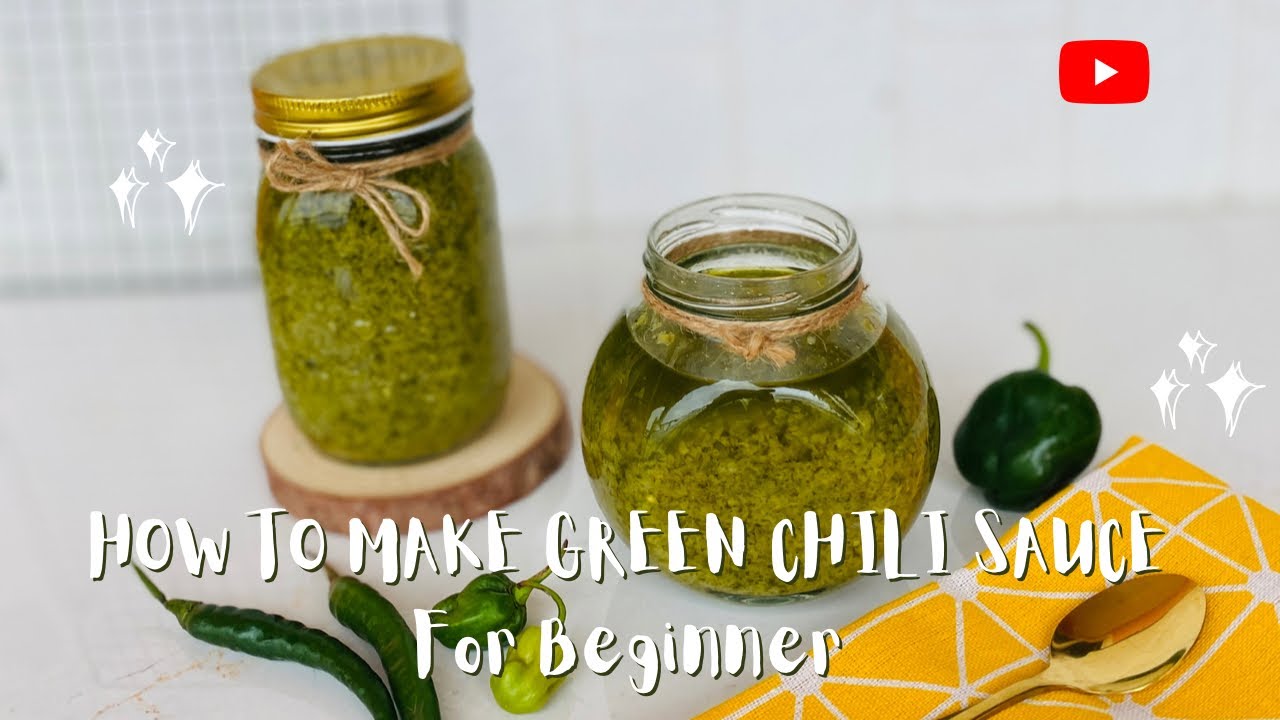 How to make Authentic GHANAIAN GREEN PEPPER SAUCE // Green Chili sauce #foodstoriesgh