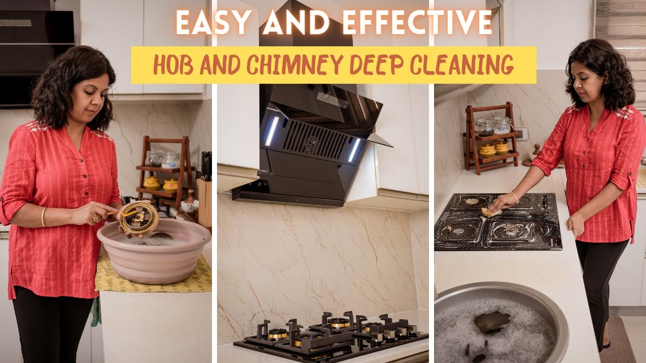 Easy and Effective Hob & Chimney Deep Cleaning Routine | Kitchen Deep Cleaning Tips