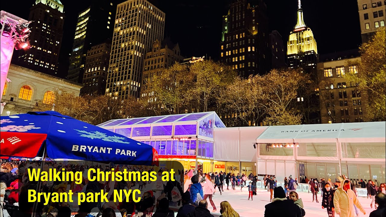 Walking Christmas at Bryant Park NYC