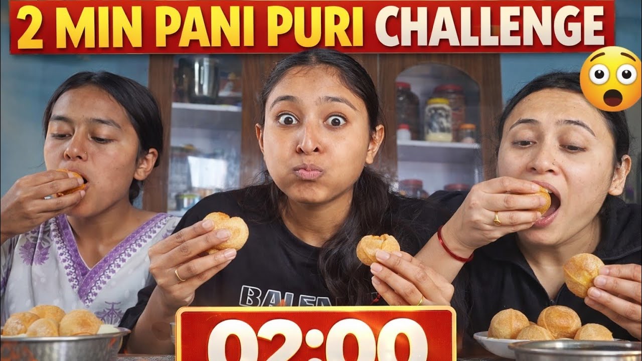 2 MINUTE PANI PURI CHALLENGE ⏳️|| WITH PUNISHMENT🌶