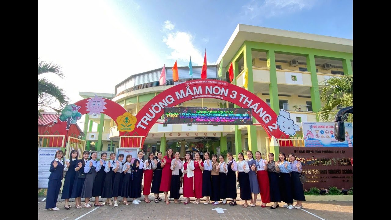 TRƯỜNG MẦM NON 3/2 PHƯỜNG CAI LẬY HÂN HOAN CHÀO ĐÓN QUÝ CÔ VỀ DỰ SINH HOẠT CHUYÊN MÔN LIÊN CỤM