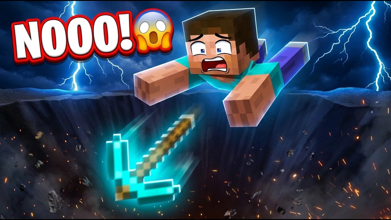 🔴 Minecraft Falling Pickaxe #shorts
