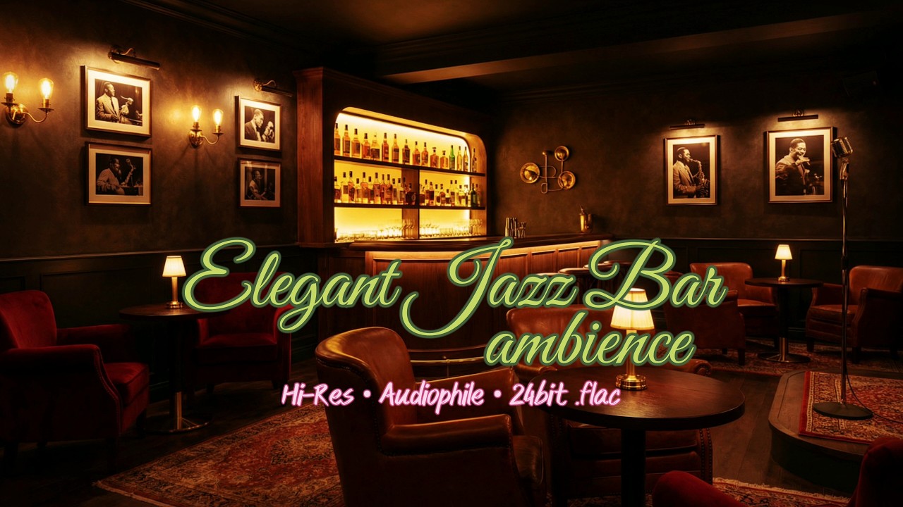 Elegant Jazz Bar Ambience | 24 bit flac Premium Audiophile Ambient Jazz Sound