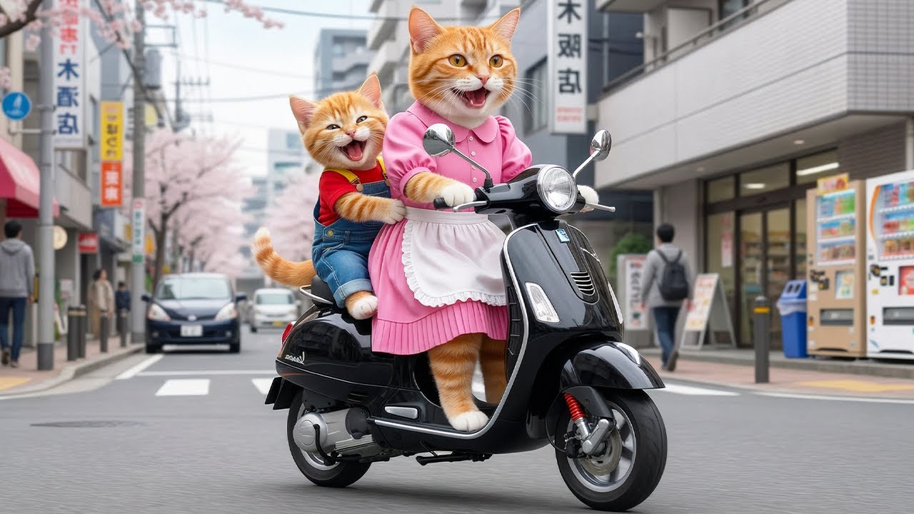 BROKEN BIKE, BROKEN HEART 💔🐱 Mama Cat Works Day & Night to Buy Ginger Kitten a New Electric Scooter