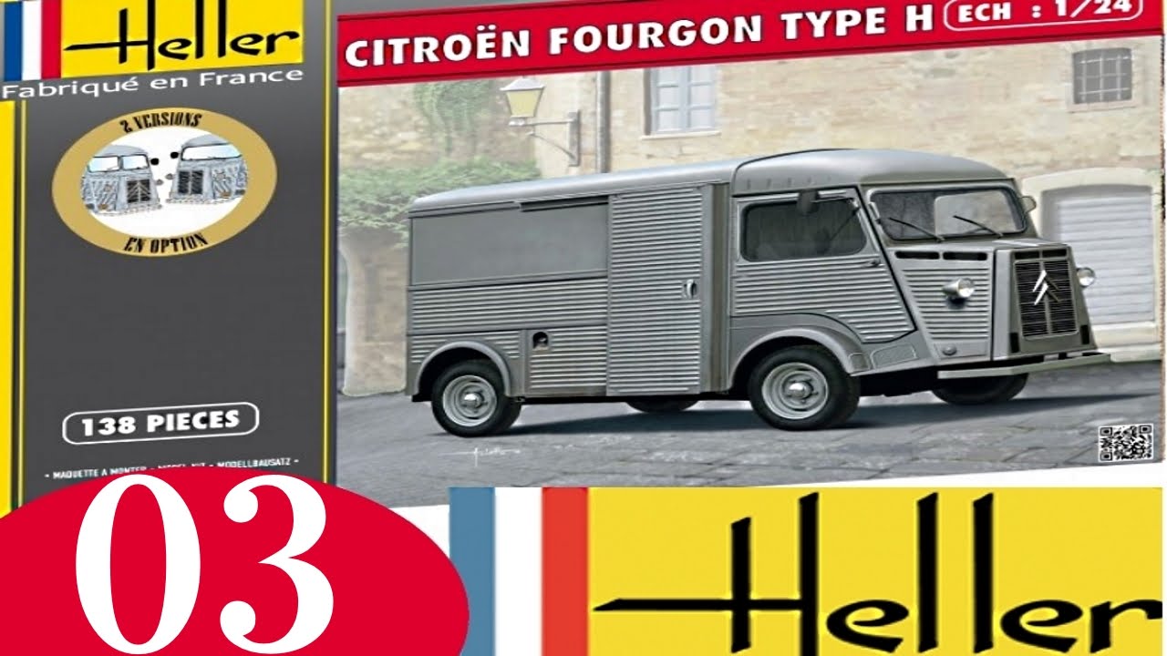 Scale model►Heller◄Fourgon Citroën Type H Part 3 ■ hobby scale model car