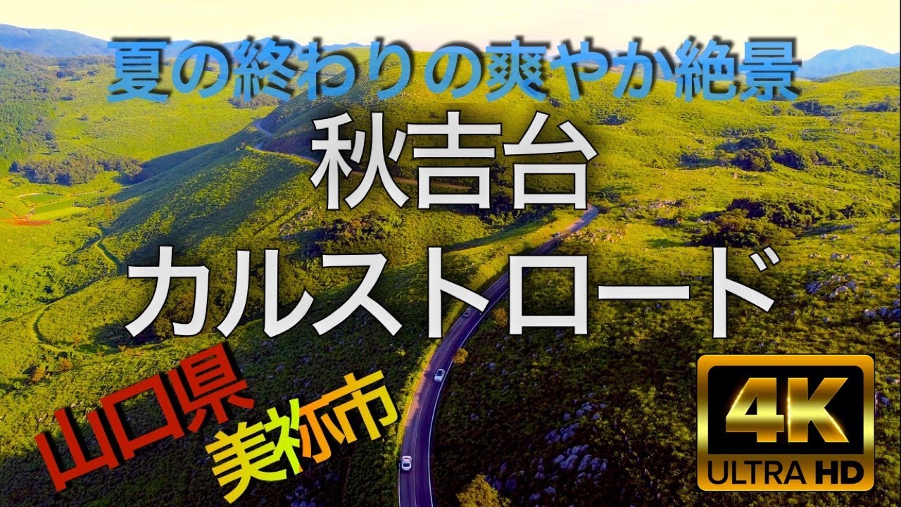 【絶景空撮】ど定番‼️山口観光‼️秋吉台カルストロード 山口県美祢市 秋吉台【絶景】大自然【４K】【高画質】#絶景 #ドローン #癒し