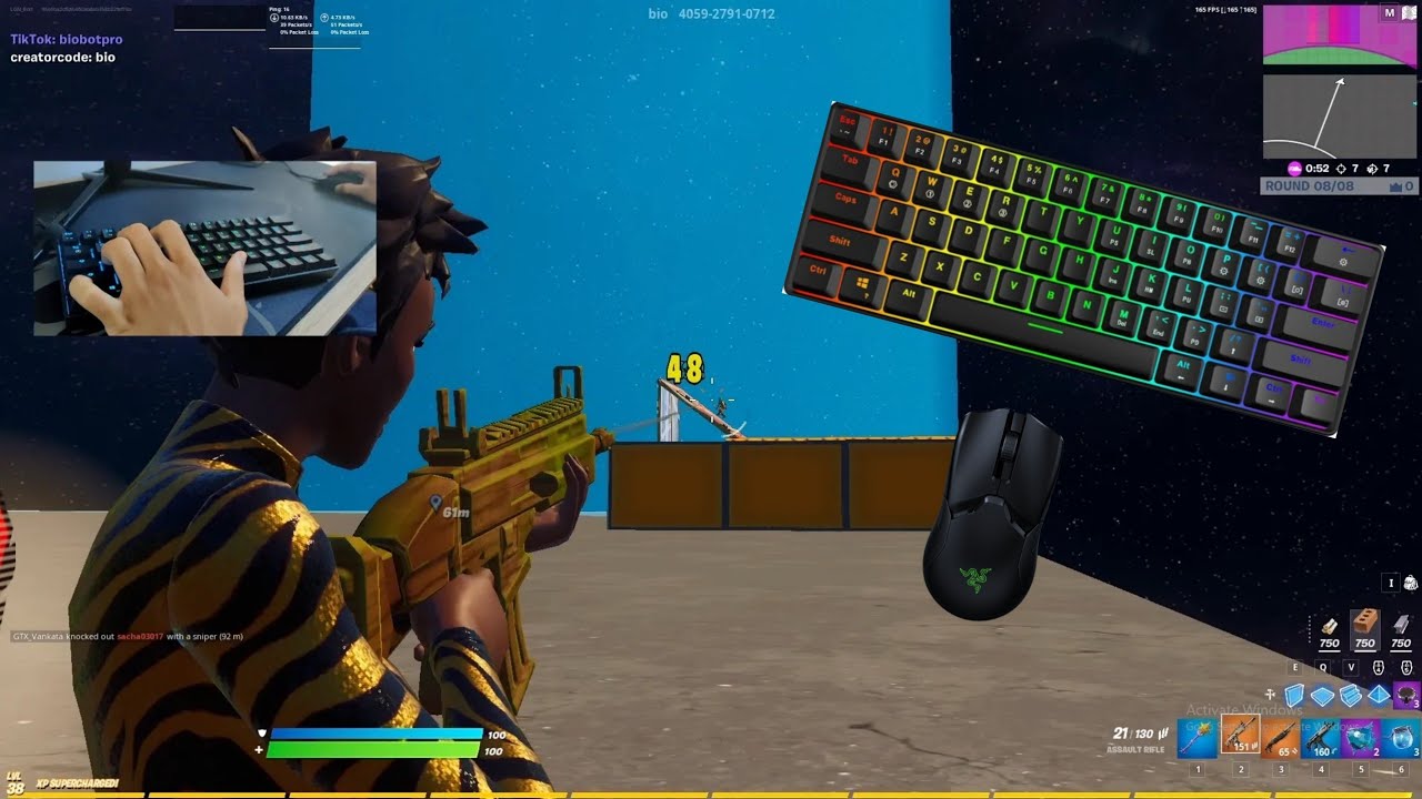 GK61 Chill Fortnite ASMR🤩Satisfying Keyboard Sounds 144FPS Smooth🎧