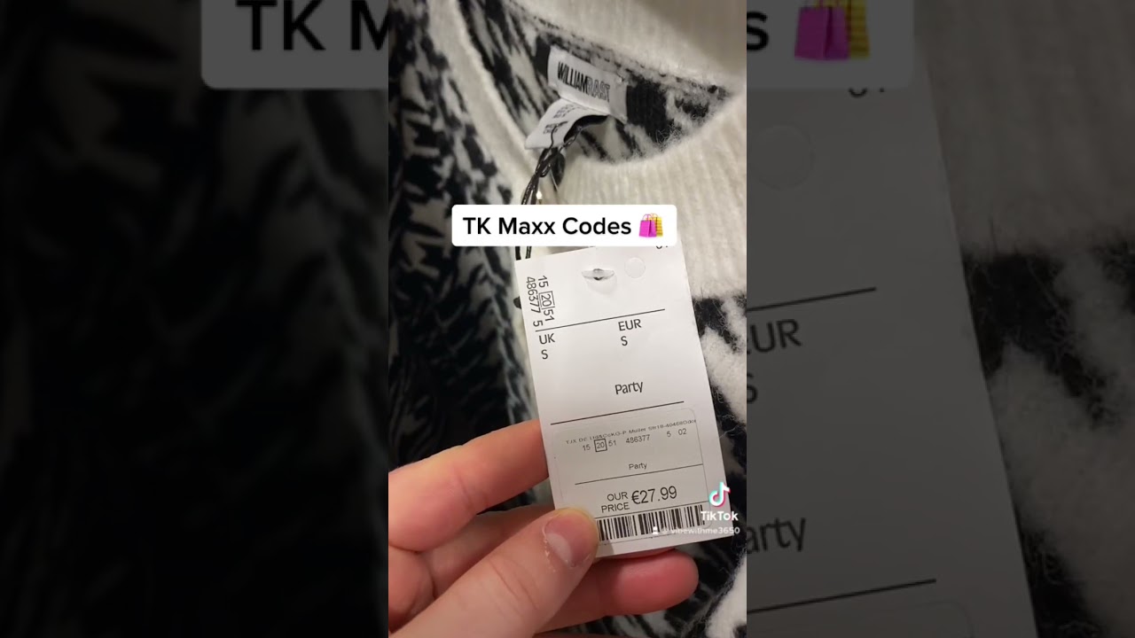 Codes to look out for when shopping at TK Maxx
