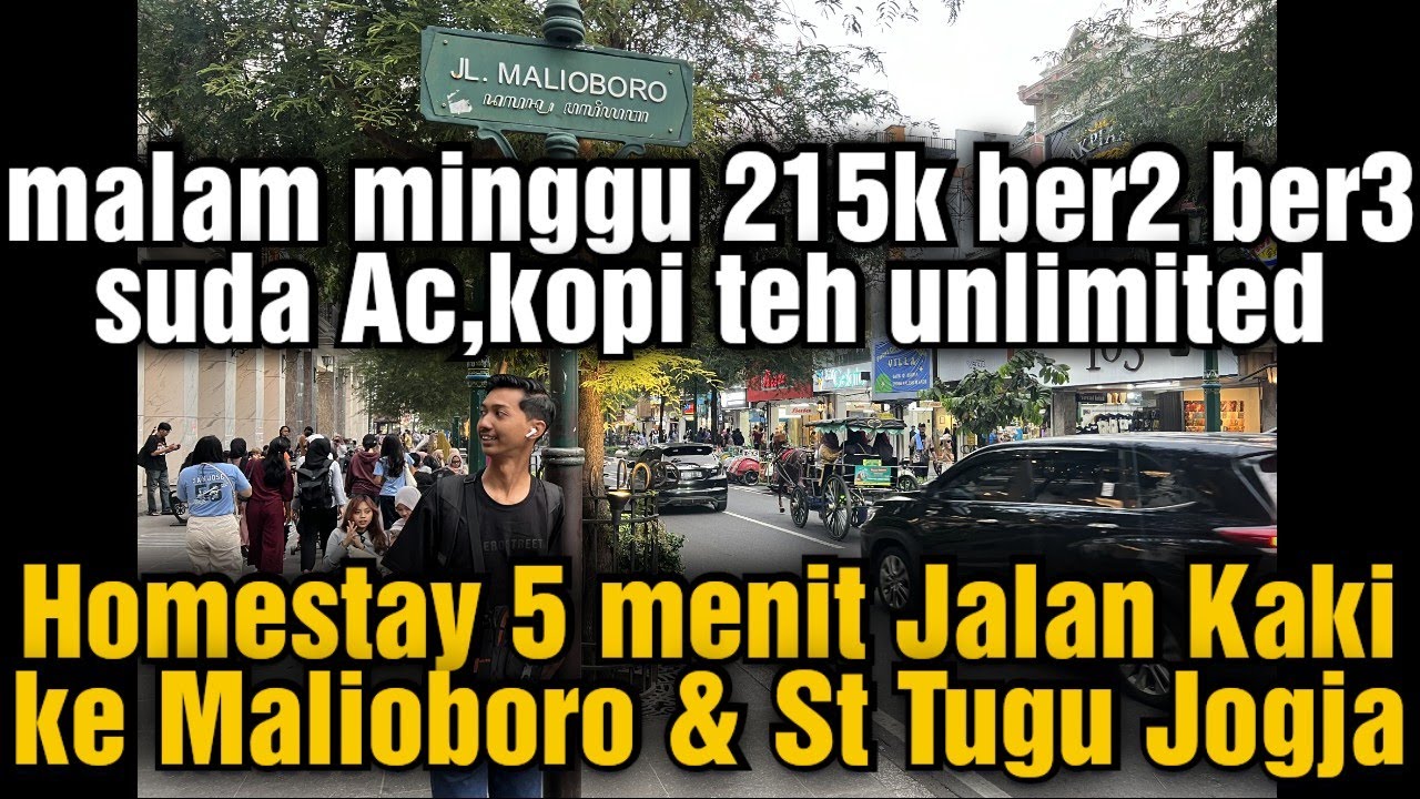PENGINAPAN BUDGET MINIM di jalan malioboro jalan KAKI 5 menit dari Stasiun Tugu JOGJA ❗️AC ,WC DALAM