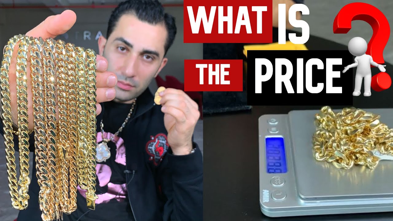 PRICING MIAMI CUBAN CHAINS in 10K 14k 18k AT TODAY'S GOLD PRICE