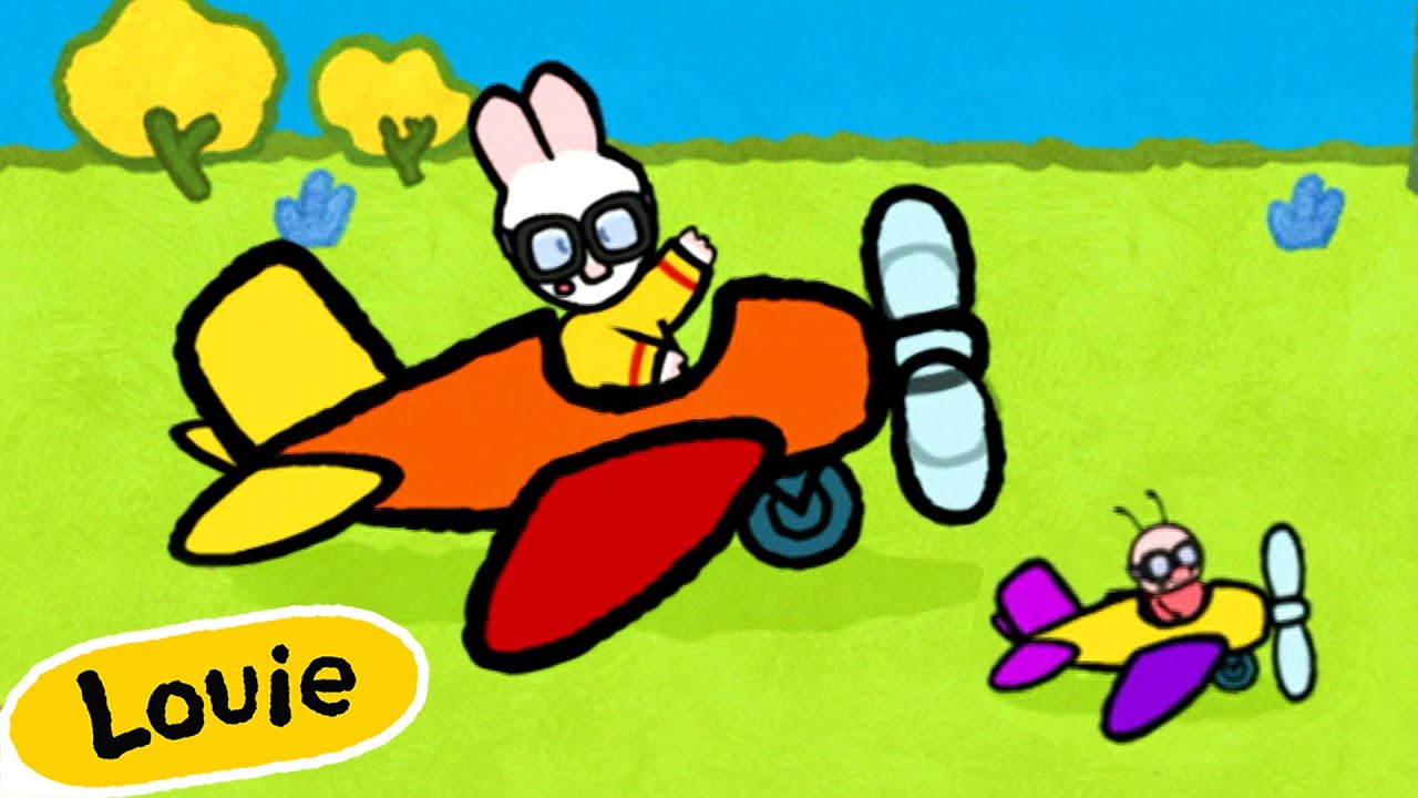 Louie, Draw Me an Aeroplane 🎨 ✐ Drawing Videos For Kids ✐ | Cartoons for Kids