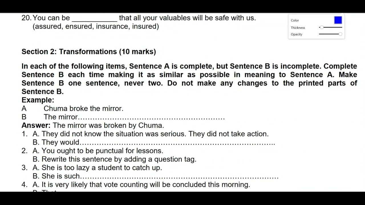 ENGLISH PAPER 2 2018 INTERNAL//VOCABULARY AND REWRITES//