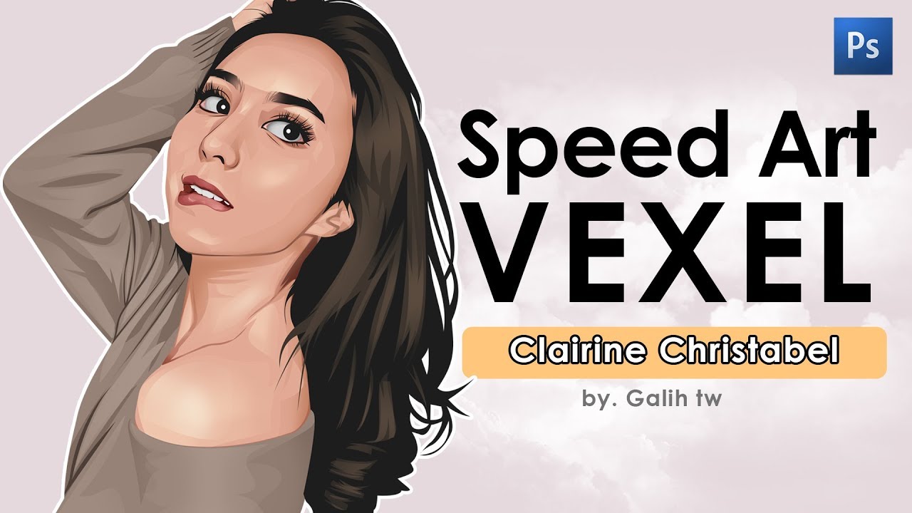 [ SPEED ART ] CLAIRINE CHRISTABEL - SIMPLE VEXEL ART #photoshop
