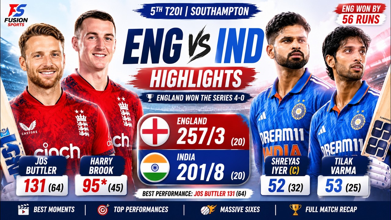 Buttler DESTROYS India! 💥 | England vs India 5th T20 Highlights | ENG vs IND 2026