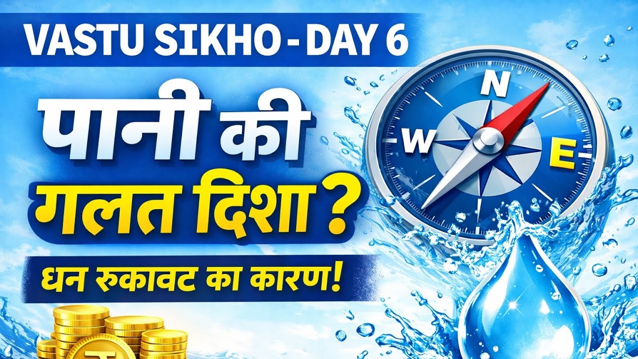 घर में जल तत्व कहाँ रखें? | Water Element Vastu for Money & Peace | Day 6