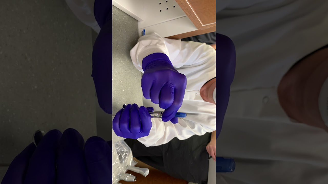 Anesthetic Syringe Assembly, Needle recapping, and Disassembly