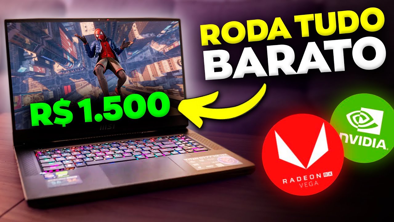 TOP 5 NOTEBOOKS BARATOS que RODA TUDO pra JOGOS, PROGRAMAR e ESTUDAR