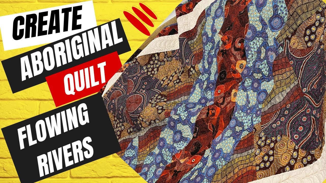 Create an Aboriginal Quilt. Flowing River wall quilt, PATTERN link & Quilt Kit link Below #quilting
