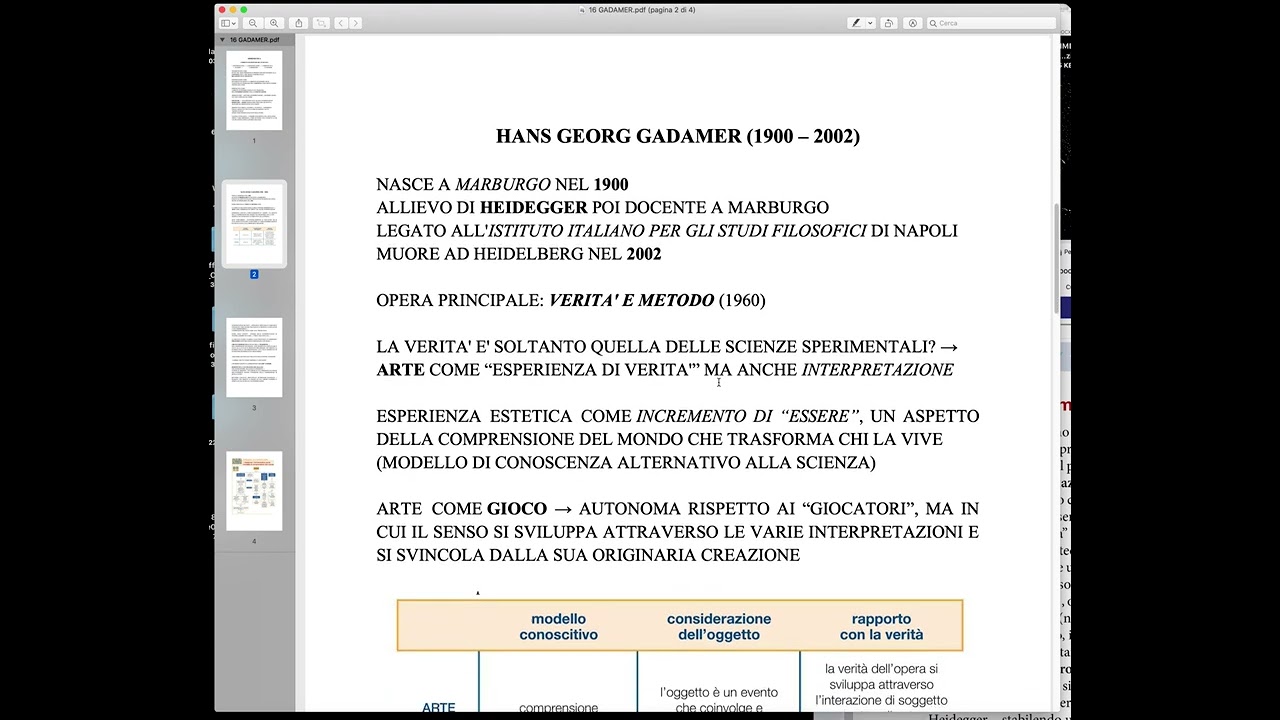 Gadamer e l'Ermeneutica