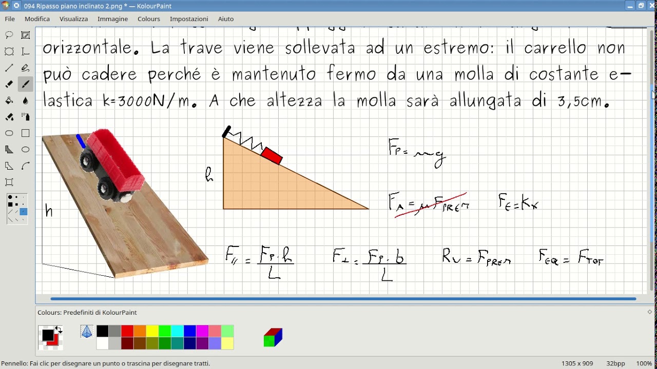 094 Equilibrio su piano inclinato