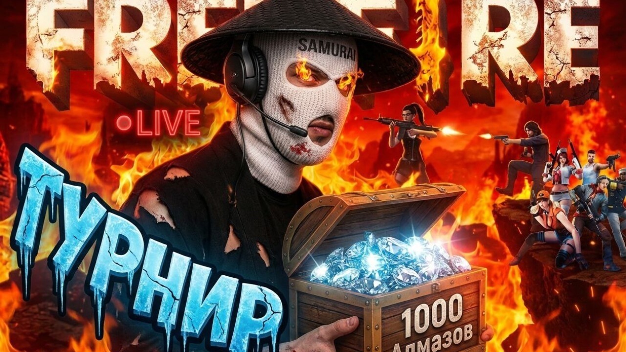 🛑Cтрим №4 ТУРНИР НА 1000 АЛМАЗОВ  Free Fire ВАМ ПРИЯТНОГО ПРОСМОТРА