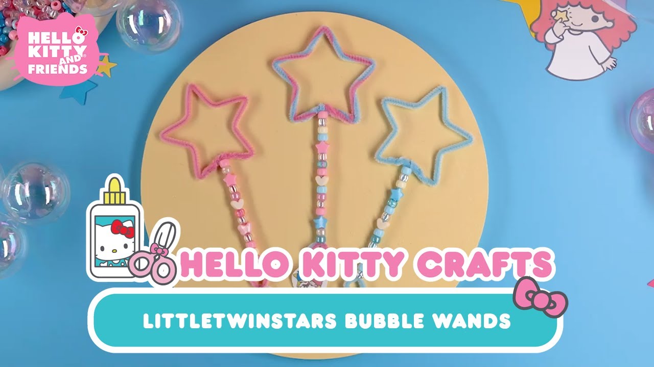 LittleTwinStars Bubble Wands | Hello Kitty Crafts