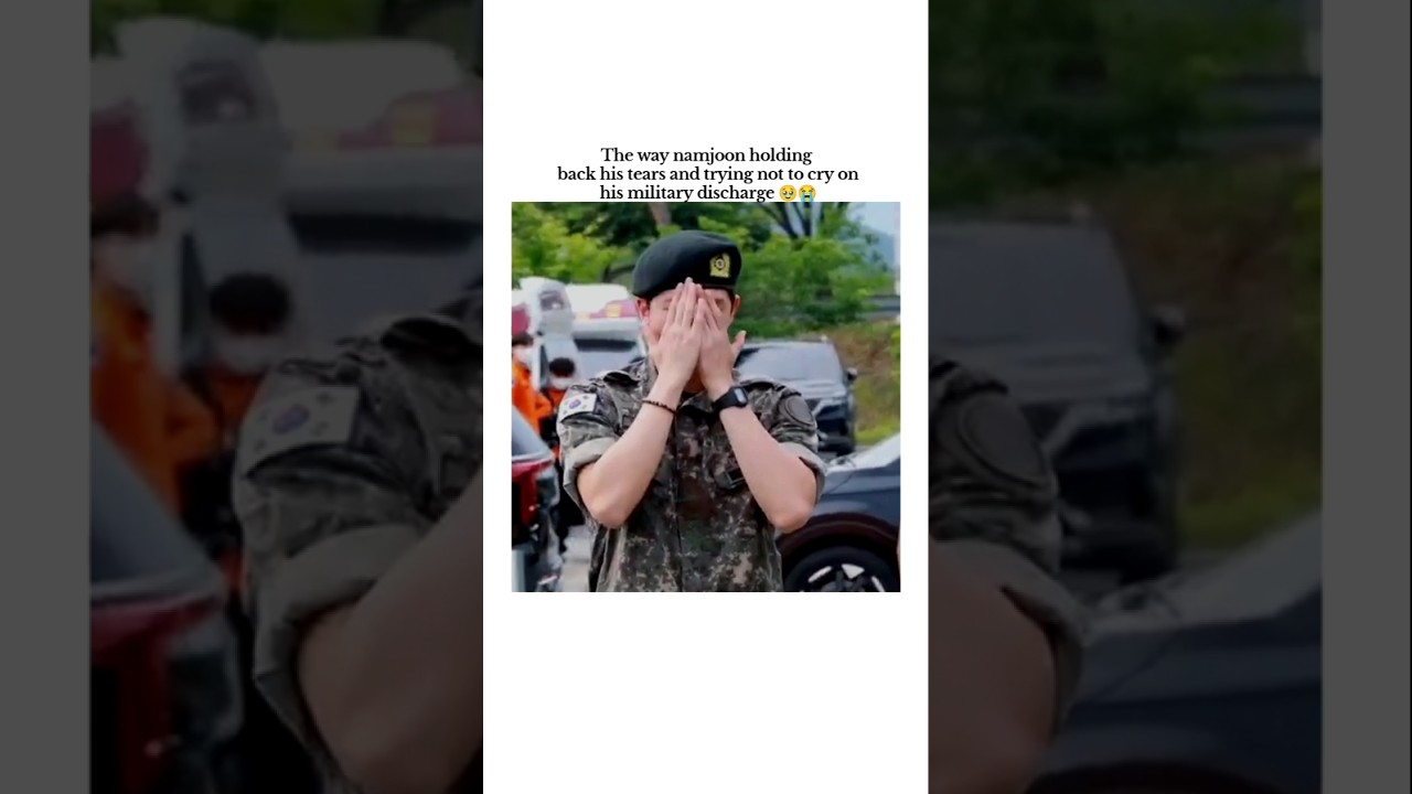 namjoon crying on his military discharge 🥹| keep supporting | #bts  #korea #kpop  #trending