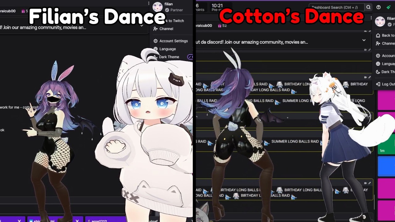 Filian And Cotton Exchange Dance Moves