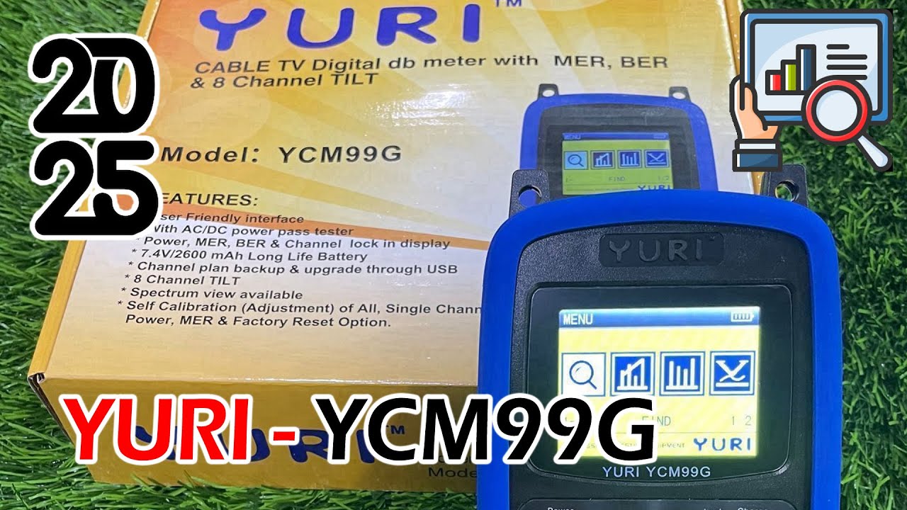 YURI YCM99G Cable TV Digital Meter (2025 Model) - MER BER Analyzer with Self Calibration USB Upgrade