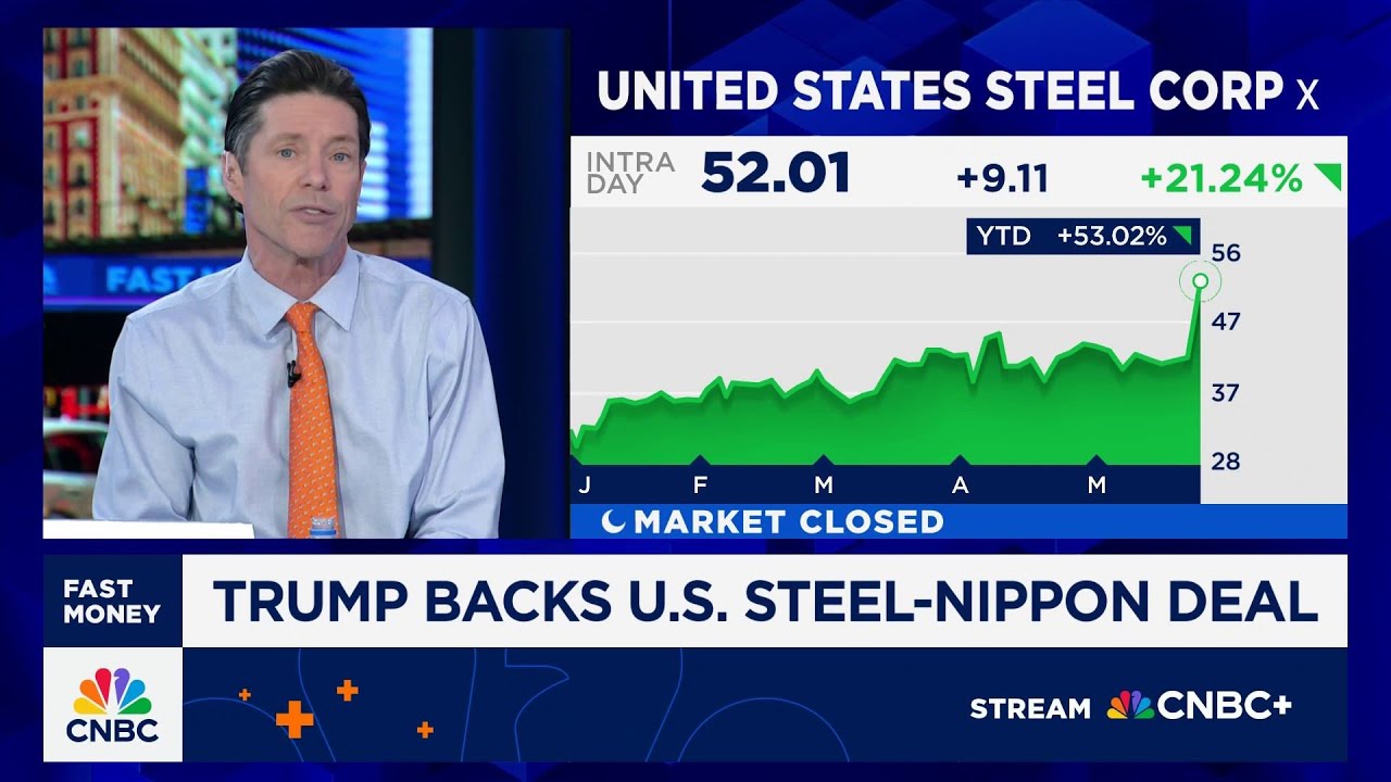 U.S. Steel shares pop as Pres. Trump backs Nippon deal