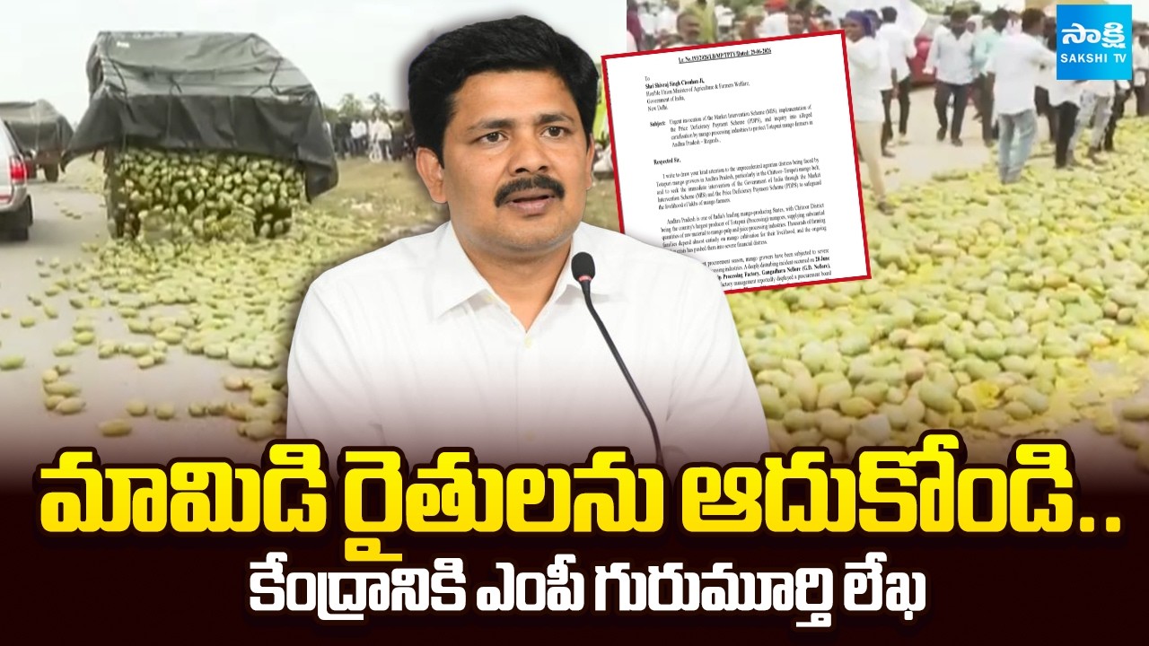 YSRCP MP Gurumoorthy Writes to Union Minister Over Totapuri Mango Farmers' Crisis | @SakshiTV