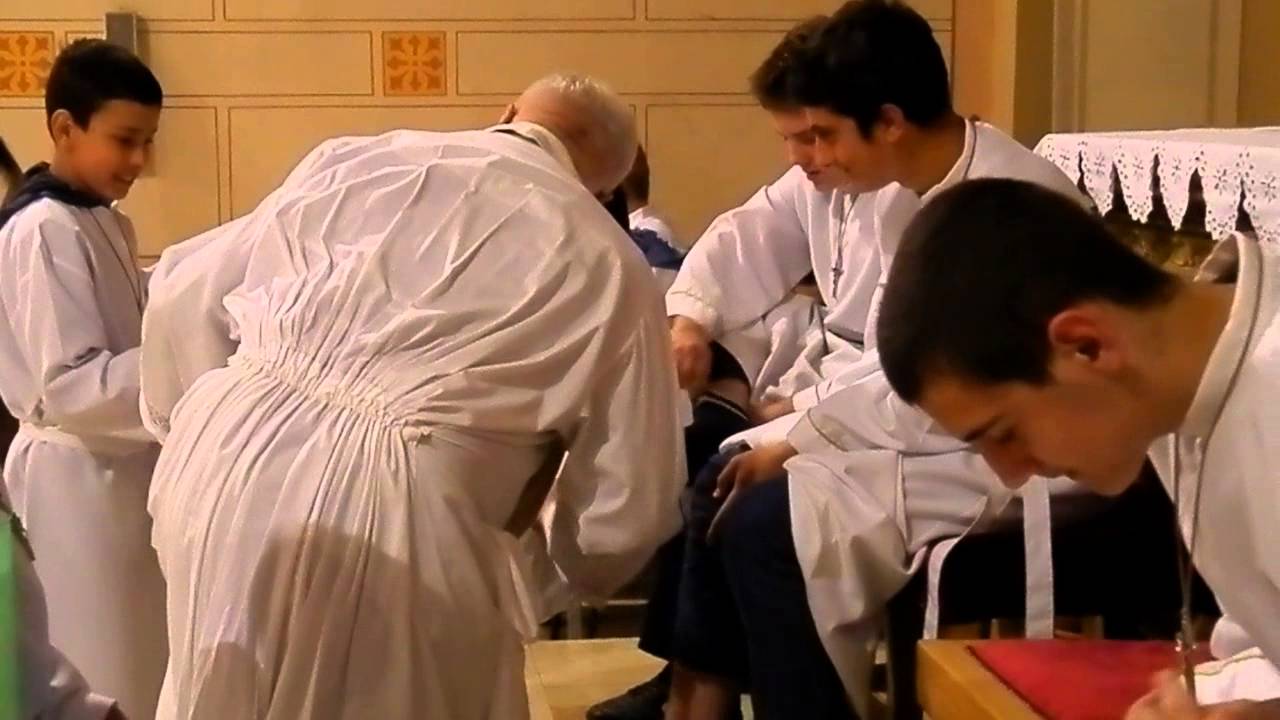 Veliki cetvrtak,17 travnja2014 obred pranja nogu