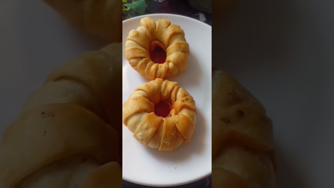 Aloo Samosa in Ring Shape l Ring Samosa #shorts #short #youtubeshorts