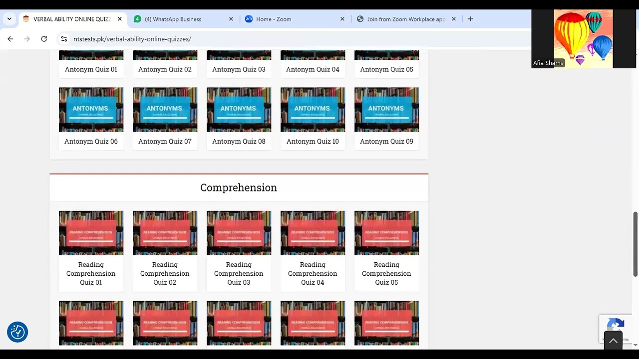 Website for GAT & NTS test Preparation
