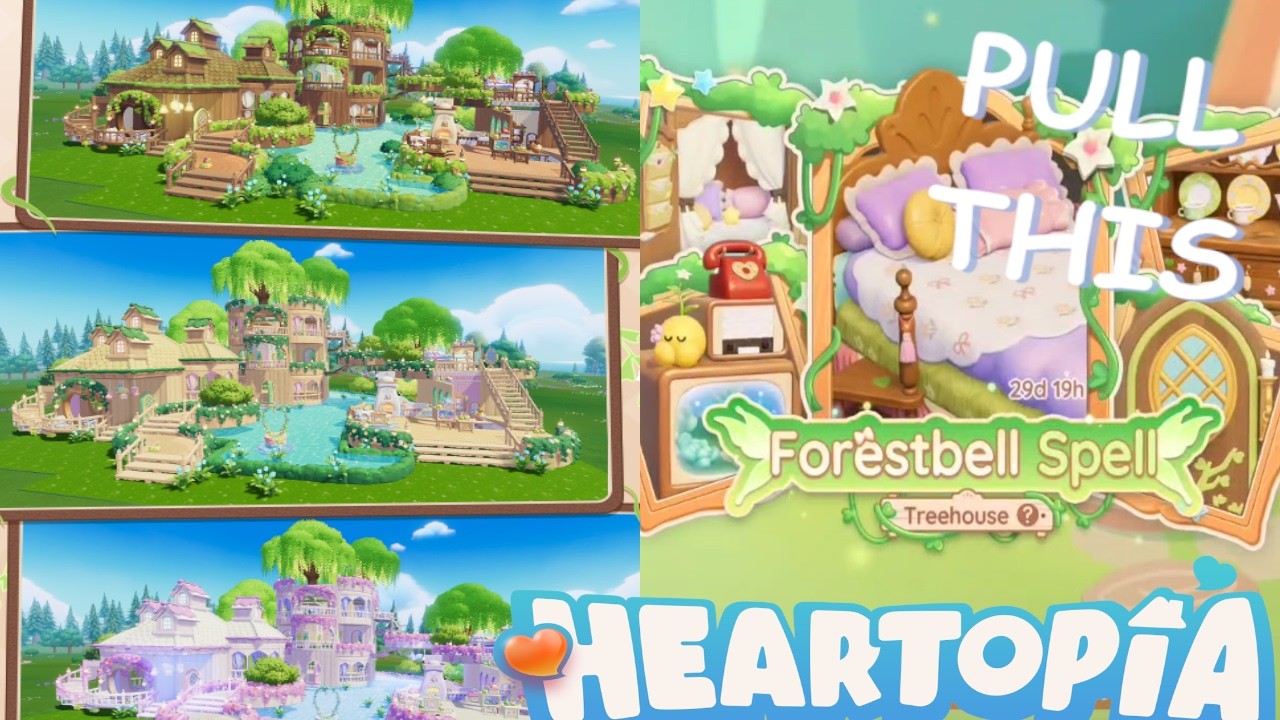 Heartopia|Pulls for Forestbell Spell TREE HOUSE Gacha Event and Total Purchase Reward Suit#heartopia