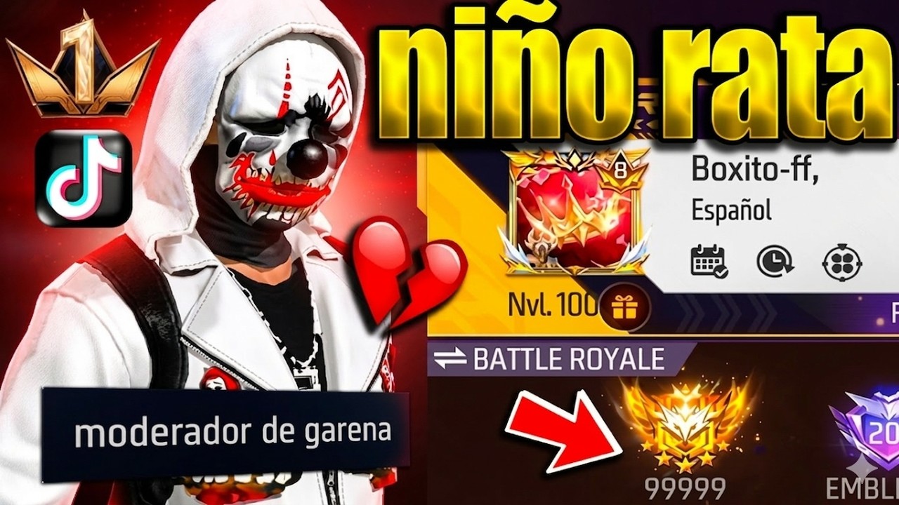 EL NIÑO TEXTURERO DE TIKTOK QUE DA TODO ROJO EN FREE FIRE!!