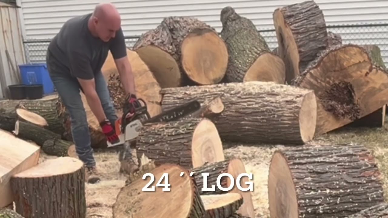 Bucking Maple Logs