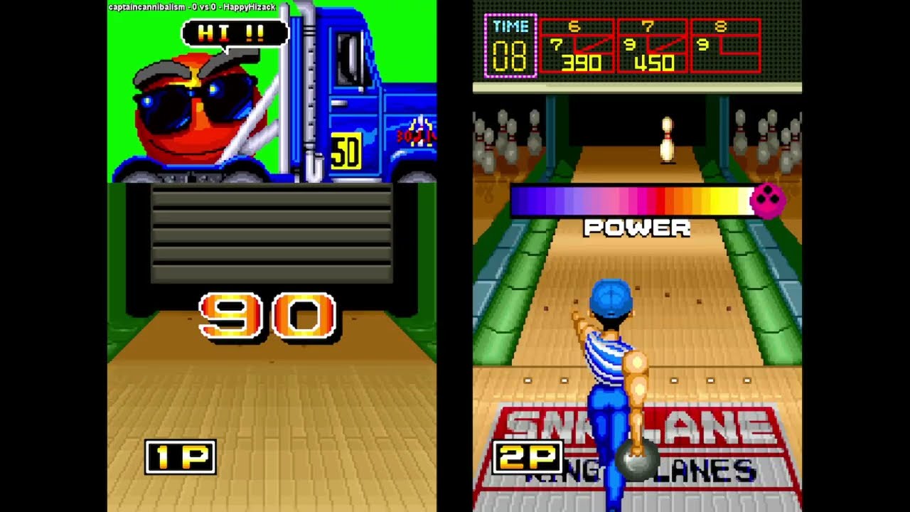 League Bowling | captaincannibalism VS HappyHizack | 🇺🇸🇯🇵 Fightcade NEO GEO NGM-019 LBOWLING