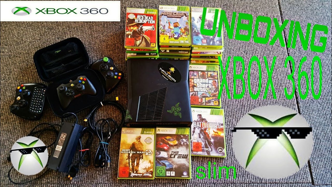 Xbox 360 Unboxing mit jeder Menge Zubehör - (Deutsch/German)