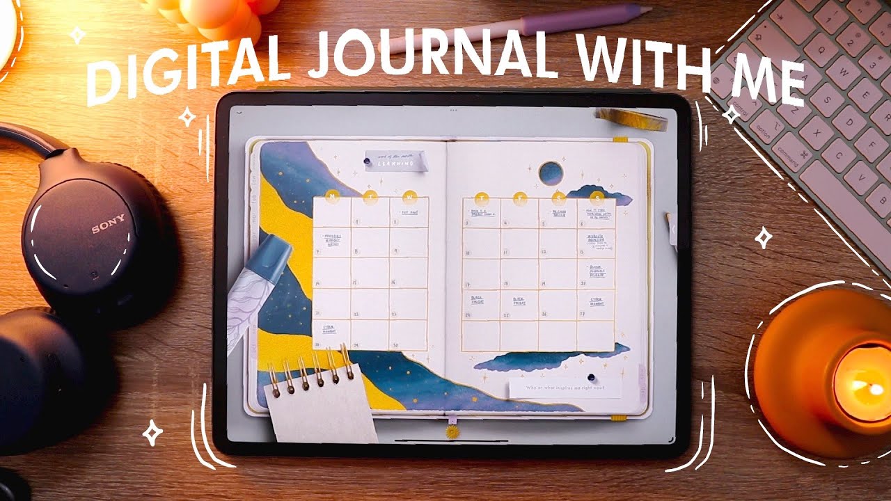 ASMR cozy digital bullet journal setup ✨ November | GoodNotes | iPad Pro
