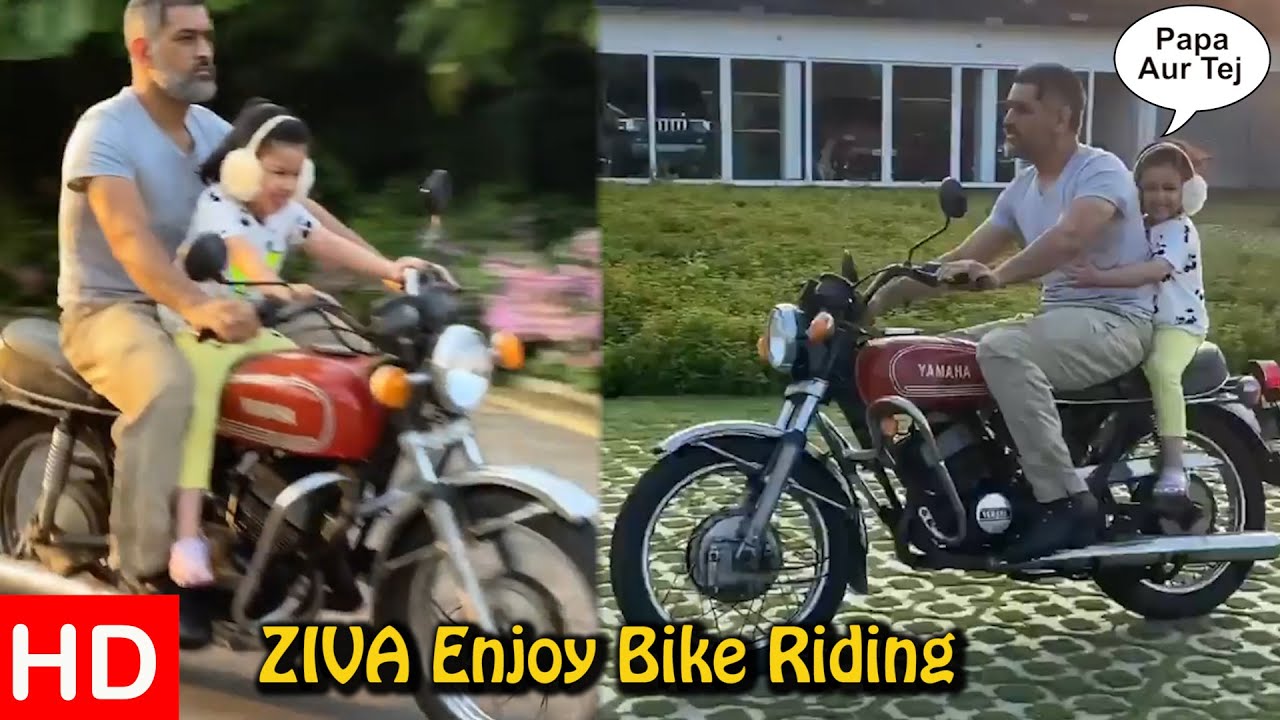 MS DHONI & Daughter ZIVA Take FUN  Bike Ride WITHOUT BREAKING LOCKDOWN!😁