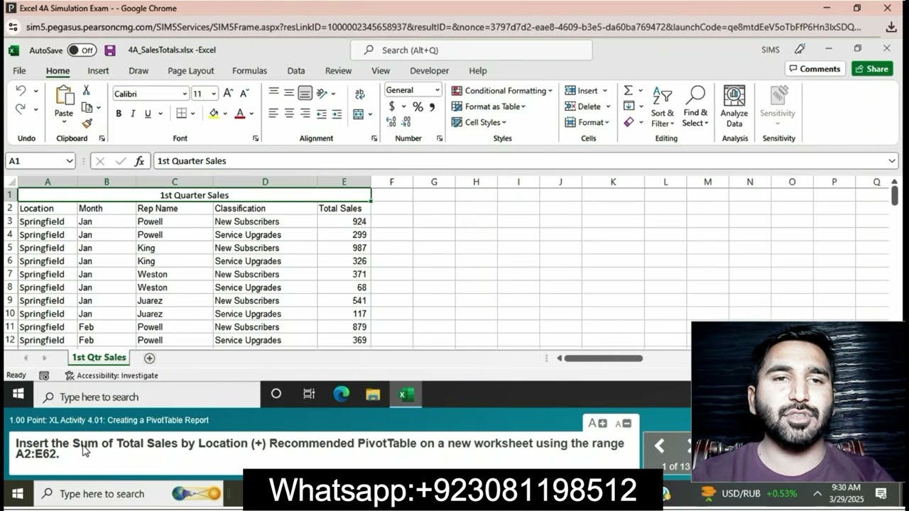 Excel 4A Simulation Exam | Excel 4A Simulation Exam Excel 4A Simulation Exam | 4A Simulation Exam