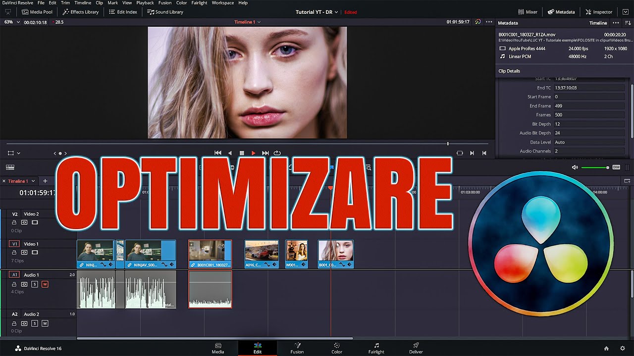 Optimizarea clipurilor video in Davinci Resolve (Tutorial - Proxy)