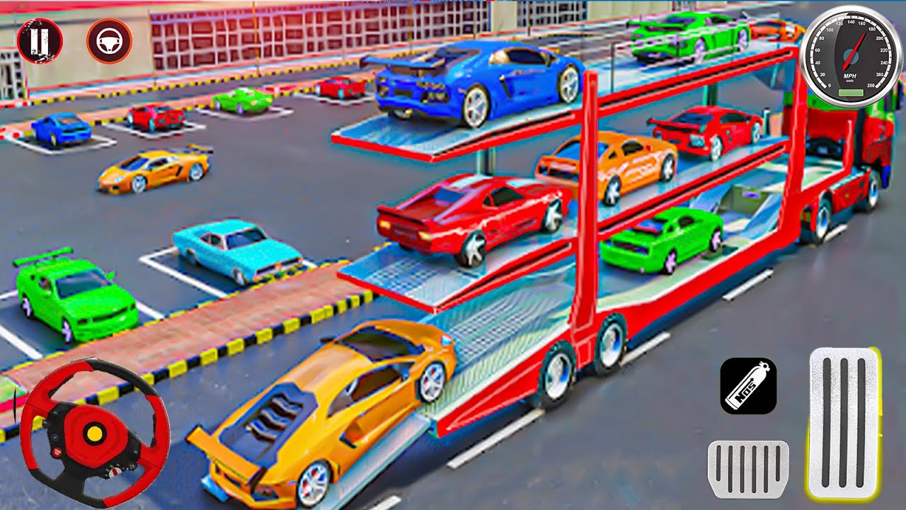 Airplane Pilot Simulator - Sports Car Transporter Truck 3D - Android Gameplay