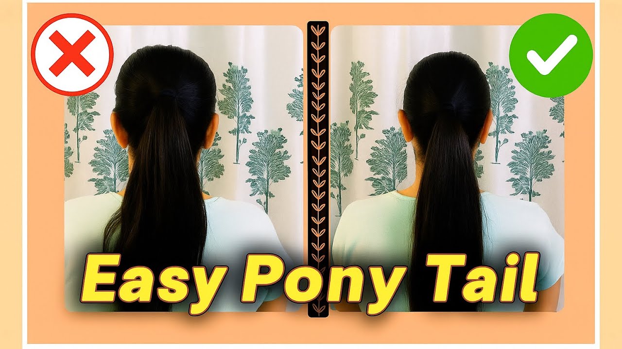 “Sleek High Ponytail in 2 Minutes | No Frizz, No Gel! 💁‍♀️✨
